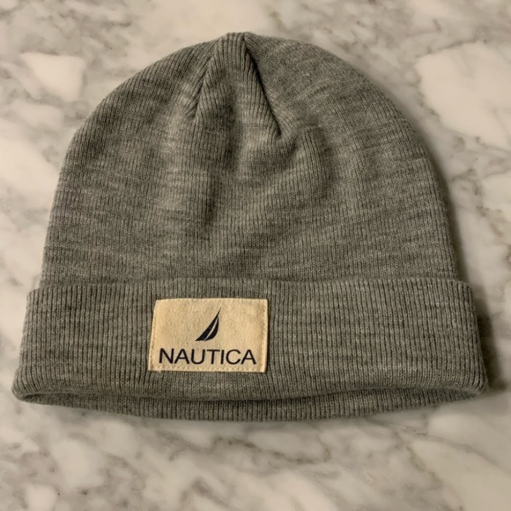 Nautica grey beanie one size